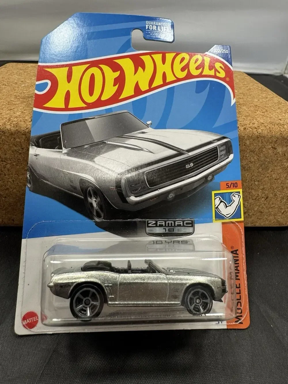 2022 Hot Wheels Walmart Excl. ZAMAC Muscle Mania '69 Camaro Convertible #222